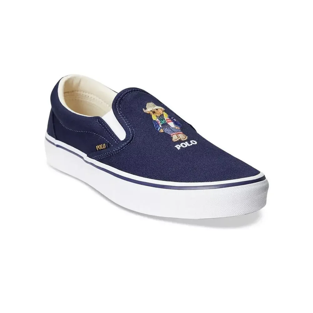 NEW❤️POLO RALPH LAUREN Men's Keaton Polo Bear Slip-On Sneaker shoes sz14